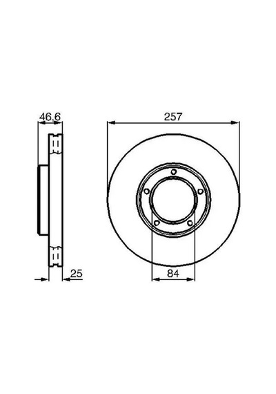 Fren Diski Ön Toyota Taro 89&gt 97 / Hılux Ln85 89&gt 96 Havalı 257mm Df1927