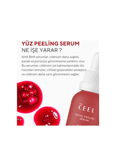 The Ceel Aha Bha Cilt Tonu Eşitleyici, Canlandırıcı, Yenileyici Kırmızı Peeling Serum 30 ml