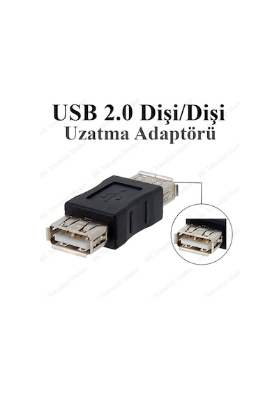 Usb (Dişi-Dişi) Ara Bağlantı Uzatma Adaptörü