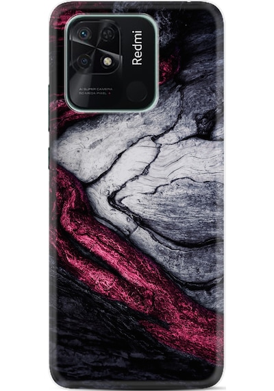Xiaomi Redmi 10C Kılıf Silikon Desen Özel Seri Purple Gray Marble 1617