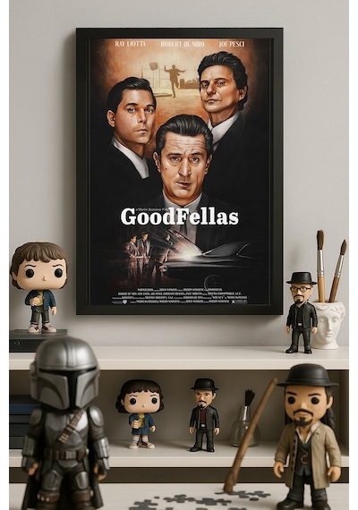 Goodfellas Siyah Ahşap Çerçeveli Poster, Dekoratif Film Duvar Tablosu
