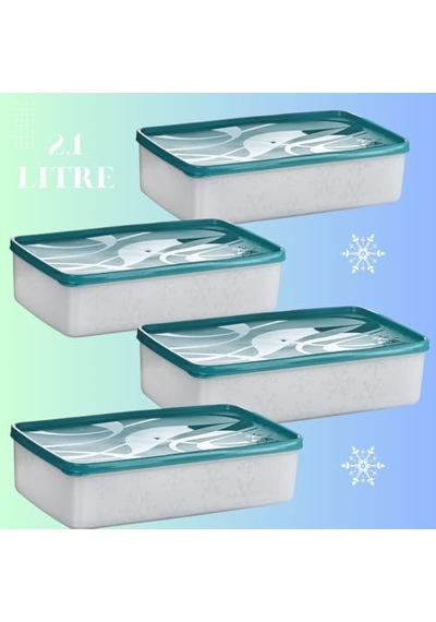 Alaska 4 Adet Derin Dondurucu Saklama Kabı - 2.1 Litre - Hızlı Dondurma Özelliği