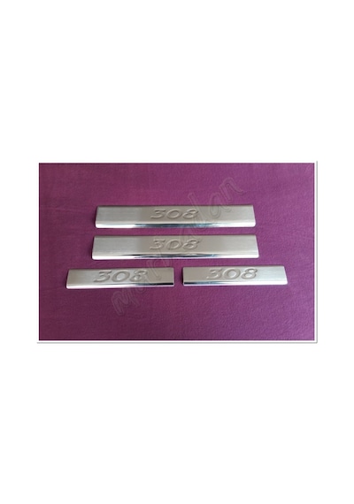 Woc Chrome Peugeot 308 Krom Kapı Eşiği Baskı 2007-2013 4 Parça Pa