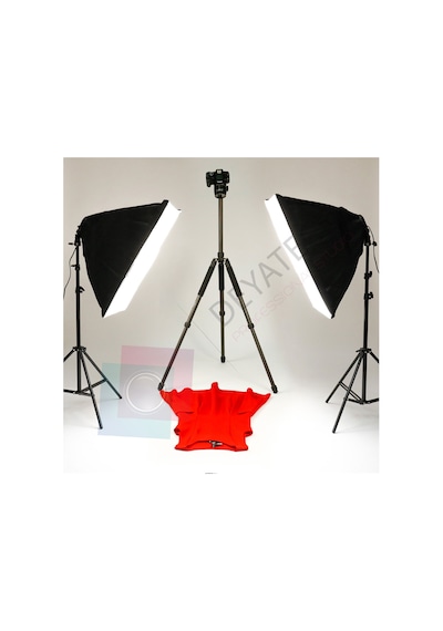Deyatech Youtube Video Softbox Sabit Işık Seti Sürekli Işık 50X70