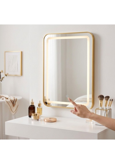 Arvale Dokunmatik Led Aydınlatmalı Banyo Ve Makyaj Aynası, 50x70 Diğer