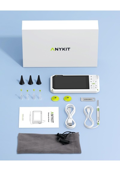 Anykit Dijital Otoskop, Jiroskop, 4 Inc Ips Ekran, Hd Kulak Kamerası - 3.9mm
