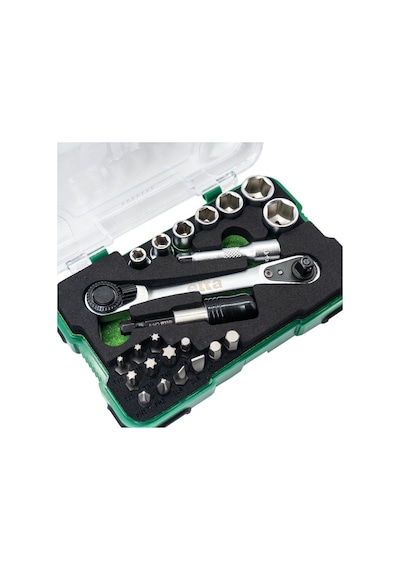 Elta 14000005079 1/4'' Altıköşe Cırcırlı Lokma Anahtar Ve Bits Uç Seti 23 Parç