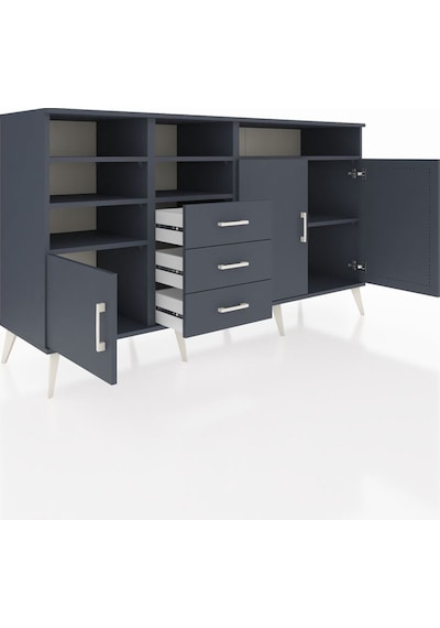 Hyperion Konsol 7 Raflı 3 Çekmeceli 3 Kapaklı 176x44x99 Antrasit- Antrasit-antrasit Hyperion Konsol 7 Raflı 3 Çekmeceli 3 Kapaklı 176x44x99 Antrasit- Antrasit-antrasit
