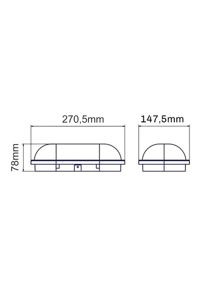 Aydos 20w Oval Beyaz Led Nemliyer Armatür Ip65 Su Geçirmez Tavan/duvar Lambası, 6500k Beyaz I