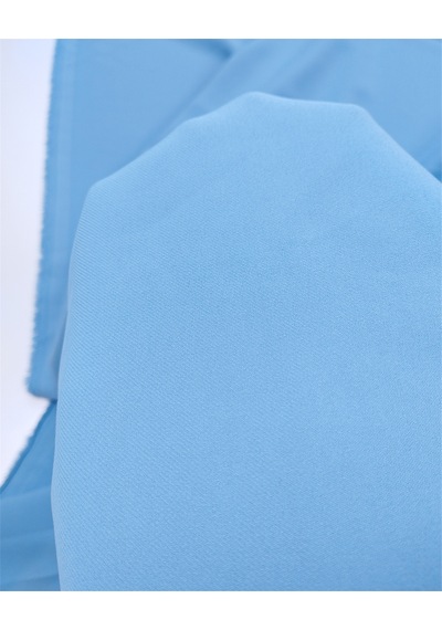 Açık Mavi Renkte 175gr/m2 Dökümlü Yumuşak Varna Krep Kumaş Elbiselik & Bluzluk 150x225cm-12629