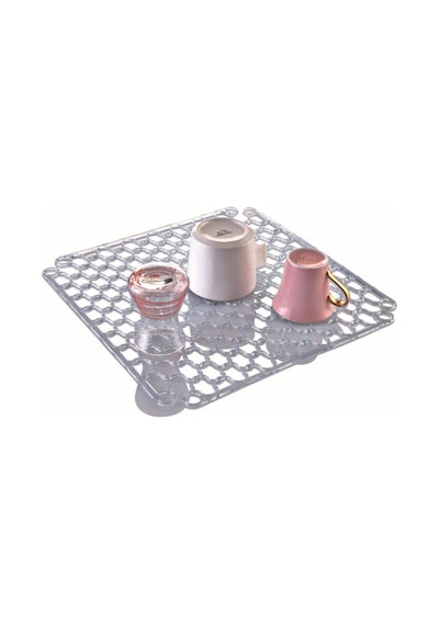 32 Cm X 32 Cm Şeffaf Mat Lavabo Ve Buzluk Matı Lavabo Halısı Silikon Gri Diğer