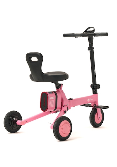 İgofor 3 Tekerlekli Katlanabilir Elektrikli Oturulabilir Scooter Pembe