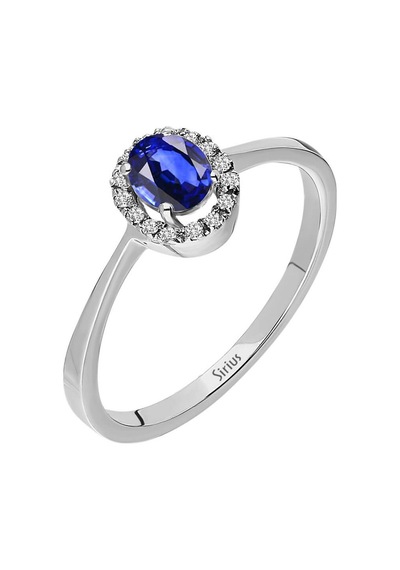 Sirius Pırlanta Ve Oval Safir Taşlı Yüzük 0805R0015