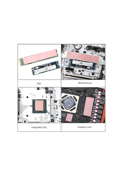 Wozlo 0 5mm 22 70mm Termal Pad M2 Ssd Chipset Soğutucu 7x2cm Yüksek İletken Pembe 9w/mk