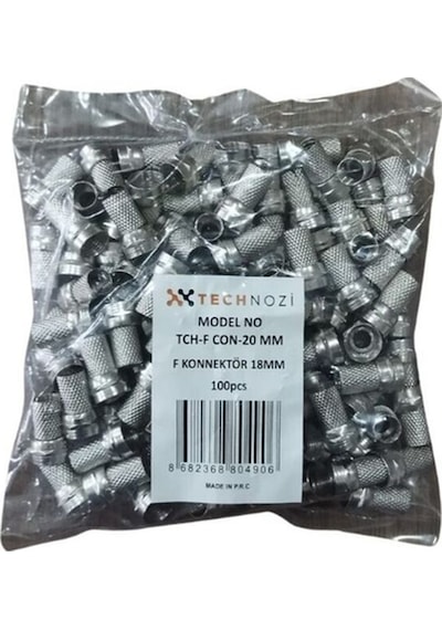 F Konnektör 18mm 100adet