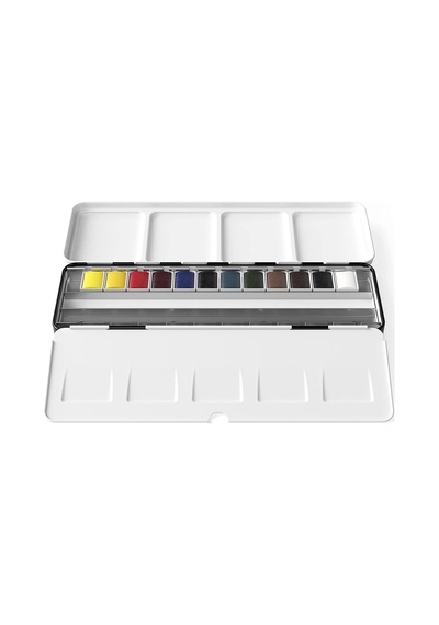 Winsor Newton Cotman Metal Kutu Sulu Boya Seti 12 Renk