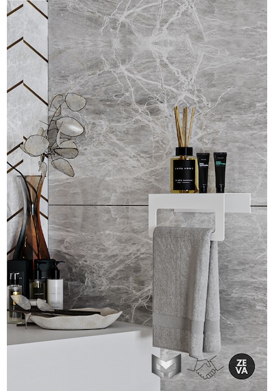 Beyaz Metal Duvara Monte Havluluk - Şık Ve Dayanıklı Banyo&mutfak Beyaz