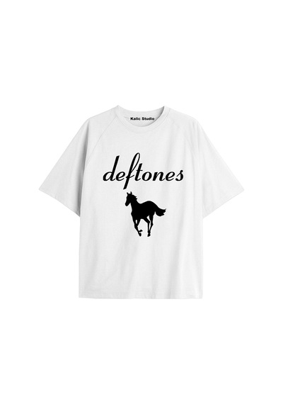 Kalic Studio Deftones Oversize T-shirt Beyaz