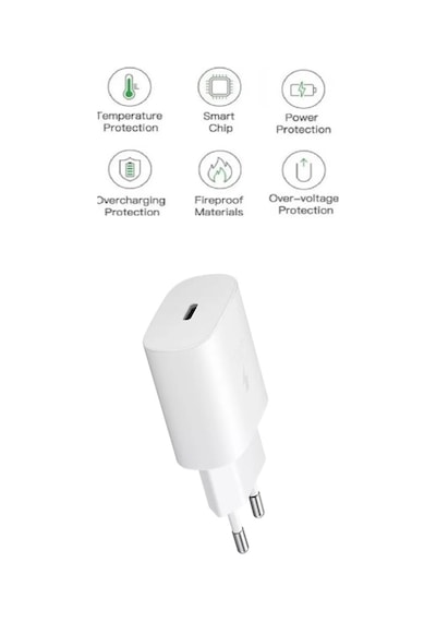 Samsung Galaxy M06 5g Uyumlu Type-c Ultra Hızlı Şarj Cihazı 22.5w 3.0 Amper Beyaz Şarj Başlığı Adaptör