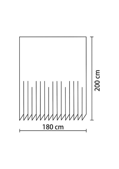 Prado Stone Banyo Perdesi, Duş Perdesi 180x200cm Çok Renkli