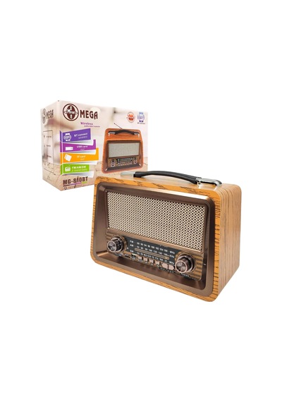 Mega MG-810BT BT USB SD FM Radyo Nostalji Şarjlı