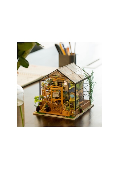 Minyatür Kış Bahçesi 3d Puzzle Ahşap Minyatür Maket Kiti Dıy Kendin Yap