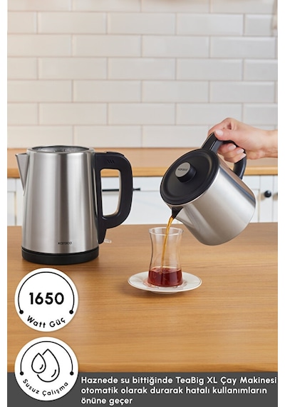 Karaca Teabig Xl 2 İn 1 Çelik Çay Makinesi Ve Su Isıtıcı
