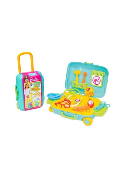 Barbie Doktor Set Bavulum 9 Parça Çek Çek Bavul Doktor Seti