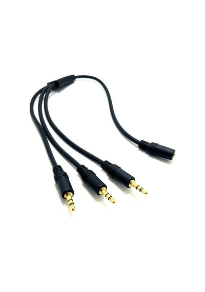Electroon Stereo Fişi 5+1 Kablosu 3.5Mm Dişi 3X3.5Mm Erkek