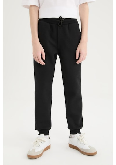 Ahengim AK-2350 Basic Jogger Paça Erkek Çocuk Okul Eşofman Altı - Siyah