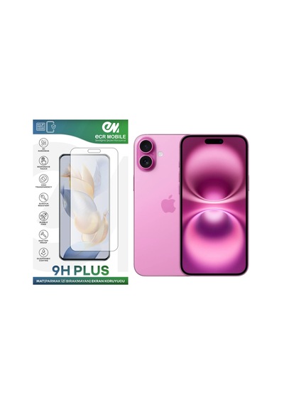 Apple Uyumlu   iPhone 16 Ekran Koruyucu Mat Parmak İzi Bırakmayan Esnek Nano Kırılmayan