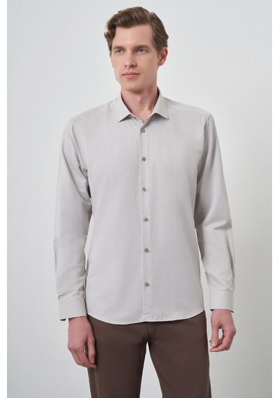 Morven Erkek Vizon Slim Fit İtalyan Yaka Gömlek 25mc004022405 Vizon Vizon
