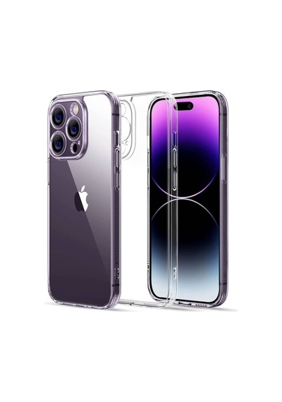 Apple Uyumlu iPhone 14 Pro Max Kılıf Kamera Korumalı Tıpalı Şeffaf Silikon Kapak
