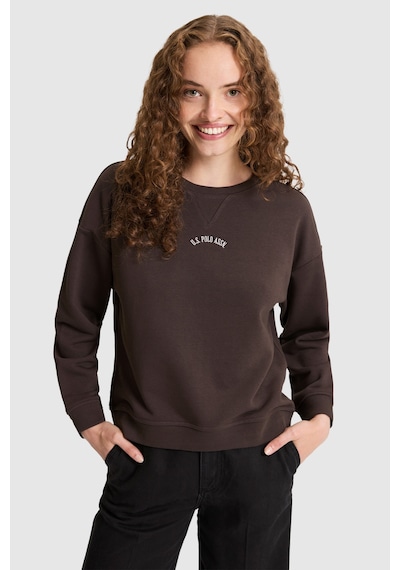 U.S. Polo Assn. Kadın Koyu Kahverengi Sweatshirt 50328959-vr084