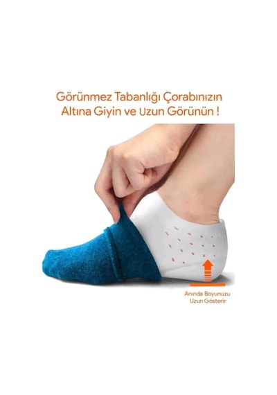 Boy Uzatıcı Silikon Topuk - Taban Yükseltici Topuk - Boy Uzatıcı