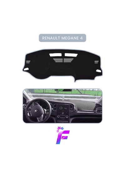 Renault Megane 4 Araca Özel Torpido Örtüsü Ön Göğüs Kılıfı Tam Koruma Oto Aksesuar A62