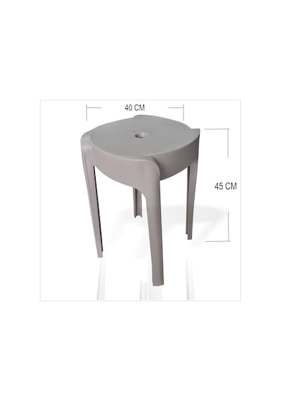 Sert Plastik Kırılmaz Hafif 45 Cm Banyo Balkon Mutfak Taburesi