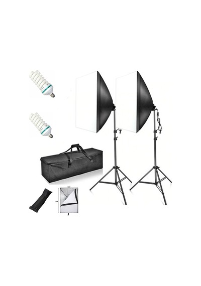 Fototek 50X70Cm Softbox Tek Duylu İkili Sürekli Işık Seti Youtube