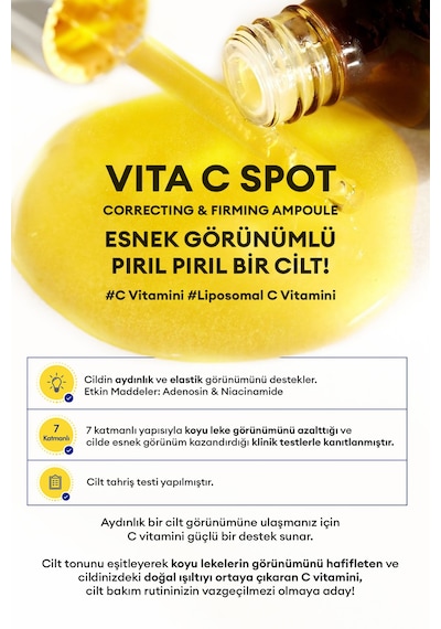 Missha Vita C Leke Karşıtı Sıkılaştırıcı Vitamin C Ampul 30 ML