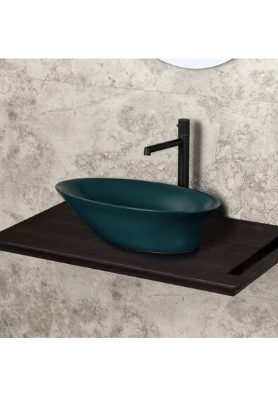 Lena - Tezgah Üstü Porselen Lavabo Yeşil Outlet - Eh-4610my- Diğer