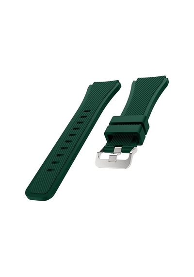 Watch Gt/gt2/gt2 Pro Klasik Çizgi Desenli 22mm Silikon Kordon R2840-askeri Yeşil