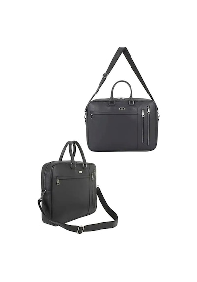 Case Club 2208-5 Laptop Evrak Çantası Büyük Boy 17.3 İnç El Omuz Çantası Siyah