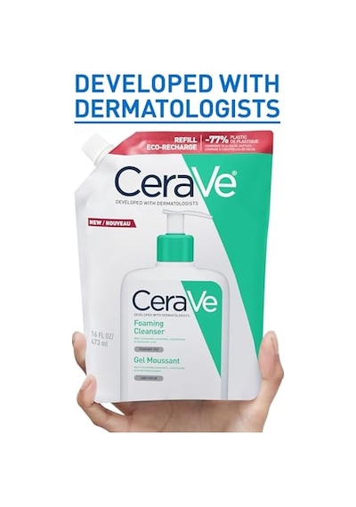 Cerave Köpüren Temizleyici Seramid İçeren Normal Ve Yağlı Ciltler İçin Yüz Ve Vücut Yeniden Dolum Paketi 473ml