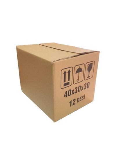 12 Desi Çift Oluklu Karton Koli 40x30x30 Cm 10 Adet 1000 Adet