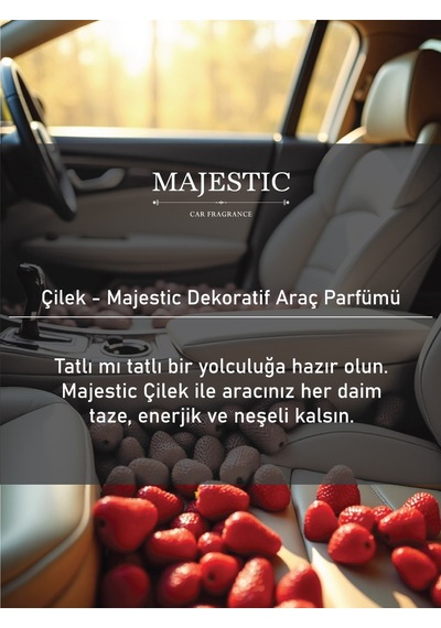 Majestic Oto Kokusu Çilek 7 Ml - Dekoratif Araç Parfümü