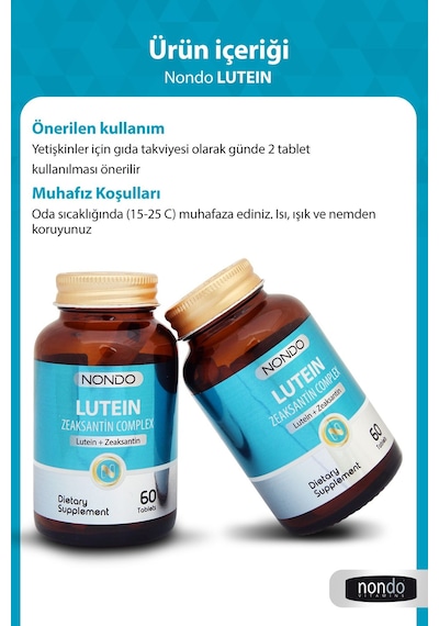 Nondo Lutein Zeaksantin Complex 60 Tablet