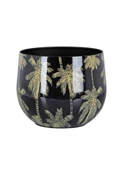 Lucky Art Palm Breeze Dekoratif 3lu Saksı Seti Lyvu 014 Siyah