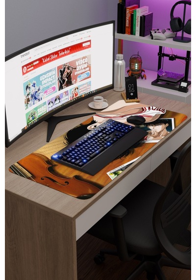 Slam Dunk Anime V2 - 90x40 Xxl Gaming Kauçuk Kaymaz Taban Mouse Pad Fare Altlığı