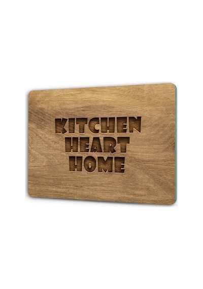 30x40 cm Kıtchen Heart Home Cam Kesme Tablası/Tahtası