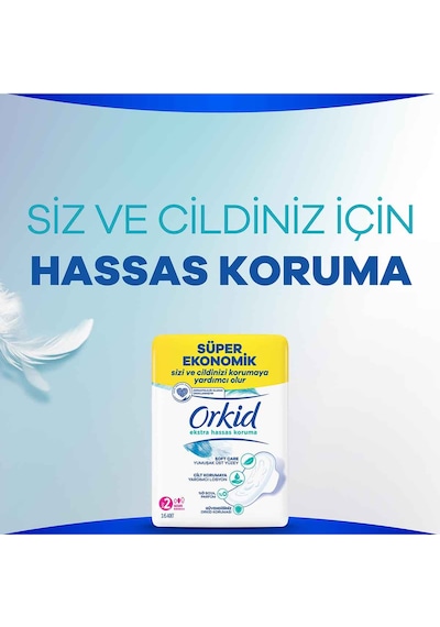 Orkid Hijyenik Ped Extra Hassas Hijyenik Ped Uzun 16'lı